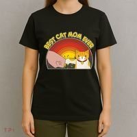 Retro Best Cat Mom Ever T-Shirt thumb 4
