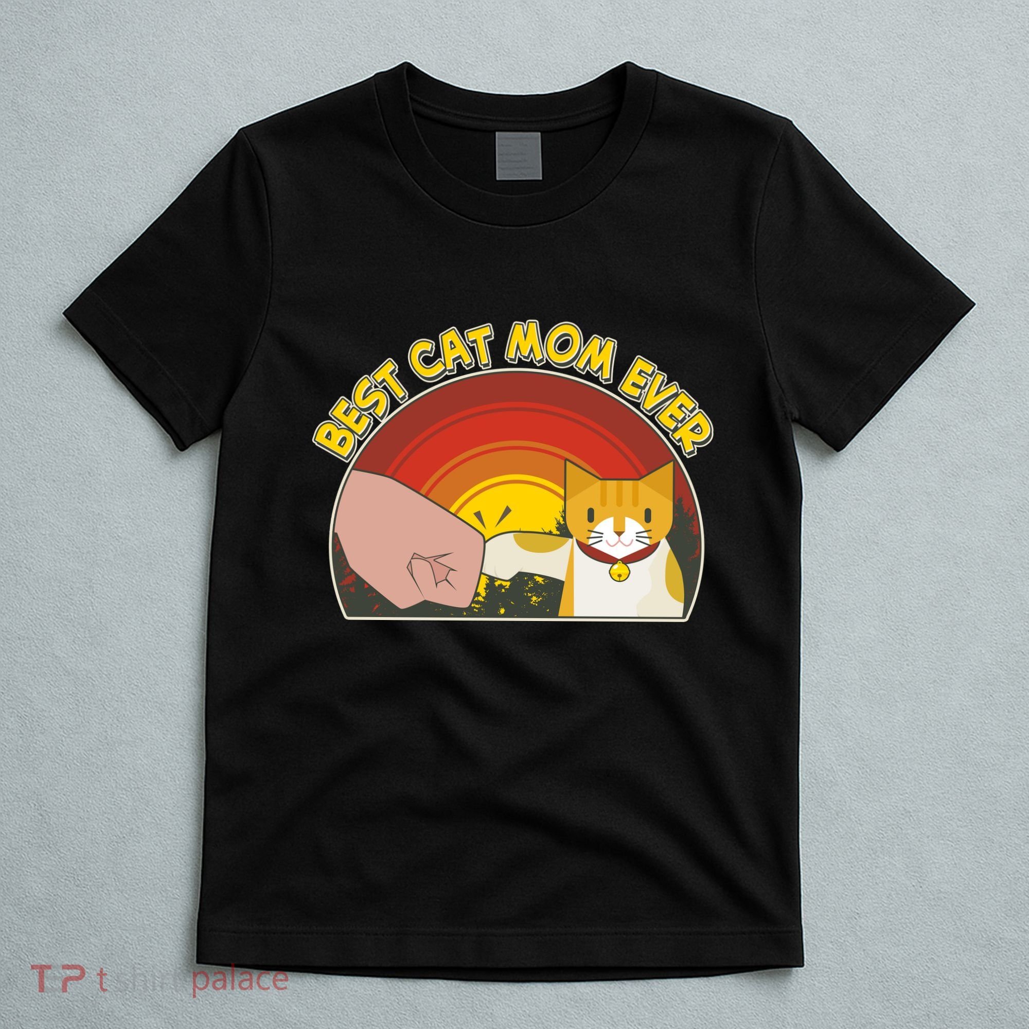 Retro Best Cat Mom Ever T-Shirt
