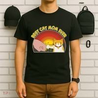 Retro Best Cat Mom Ever T-Shirt thumb 6