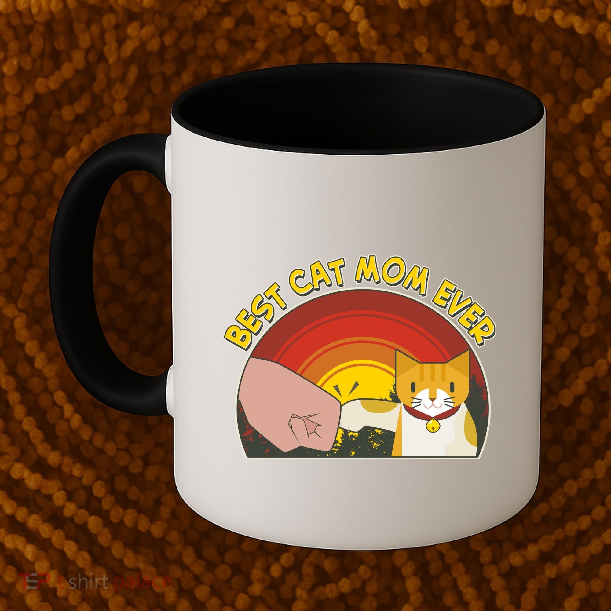 Retro Best Cat Mom Ever Coffee Mug