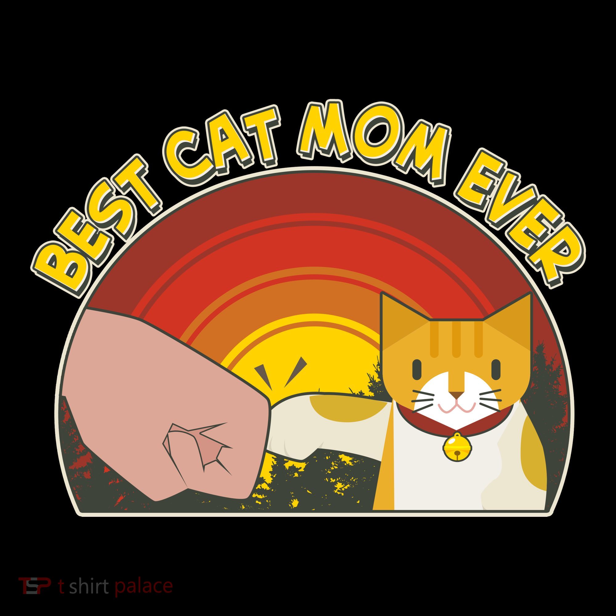 Retro Best Cat Mom Ever Coaster