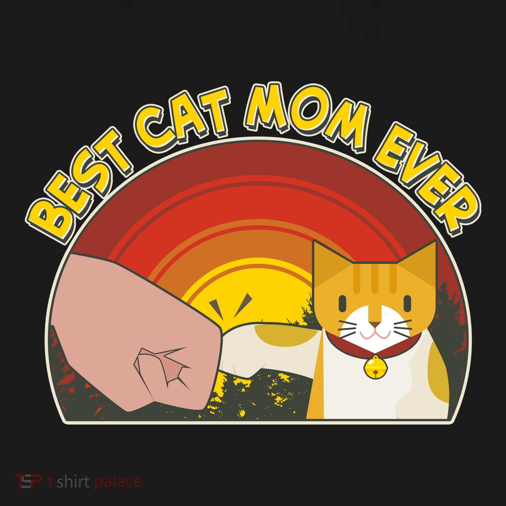 Retro Best Cat Mom Ever Polo