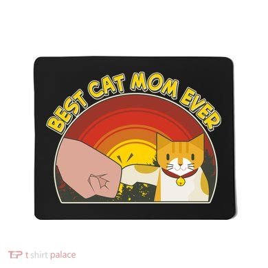 Retro Best Cat Mom Ever Mousepad