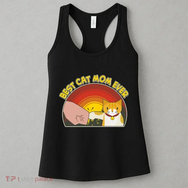 Retro Best Cat Mom Ever Women's Tank Top