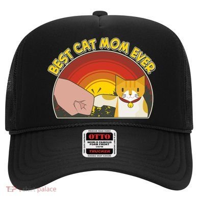 Retro Best Cat Mom Ever Hat