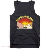 Retro Best Cat Mom Ever Tank Top thumb 0