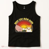 Retro Best Cat Mom Ever Tank Top thumb 2