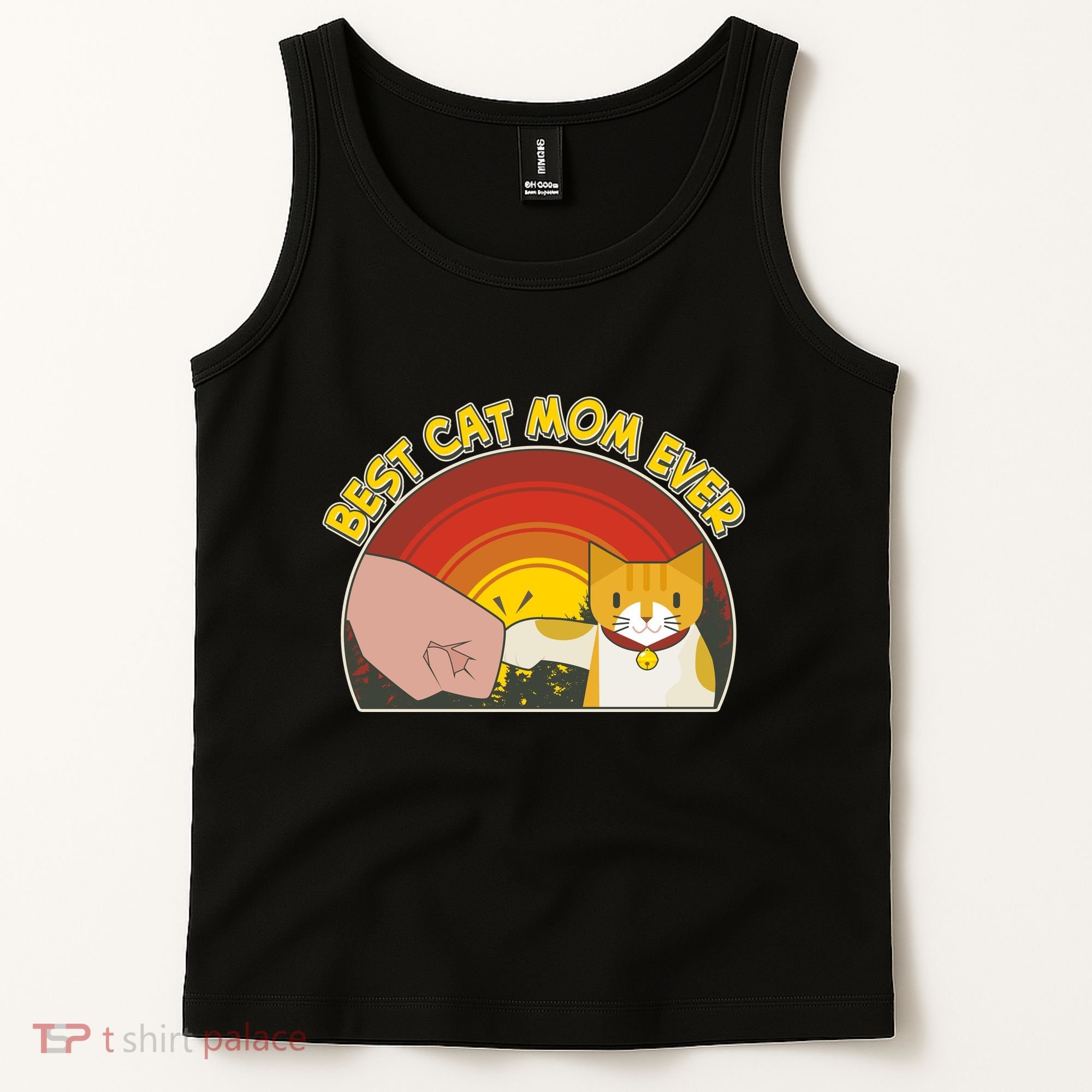 Retro Best Cat Mom Ever Tank Top