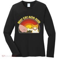 Retro Best Cat Mom Ever Women's Long Sleeve Shirt thumb 0