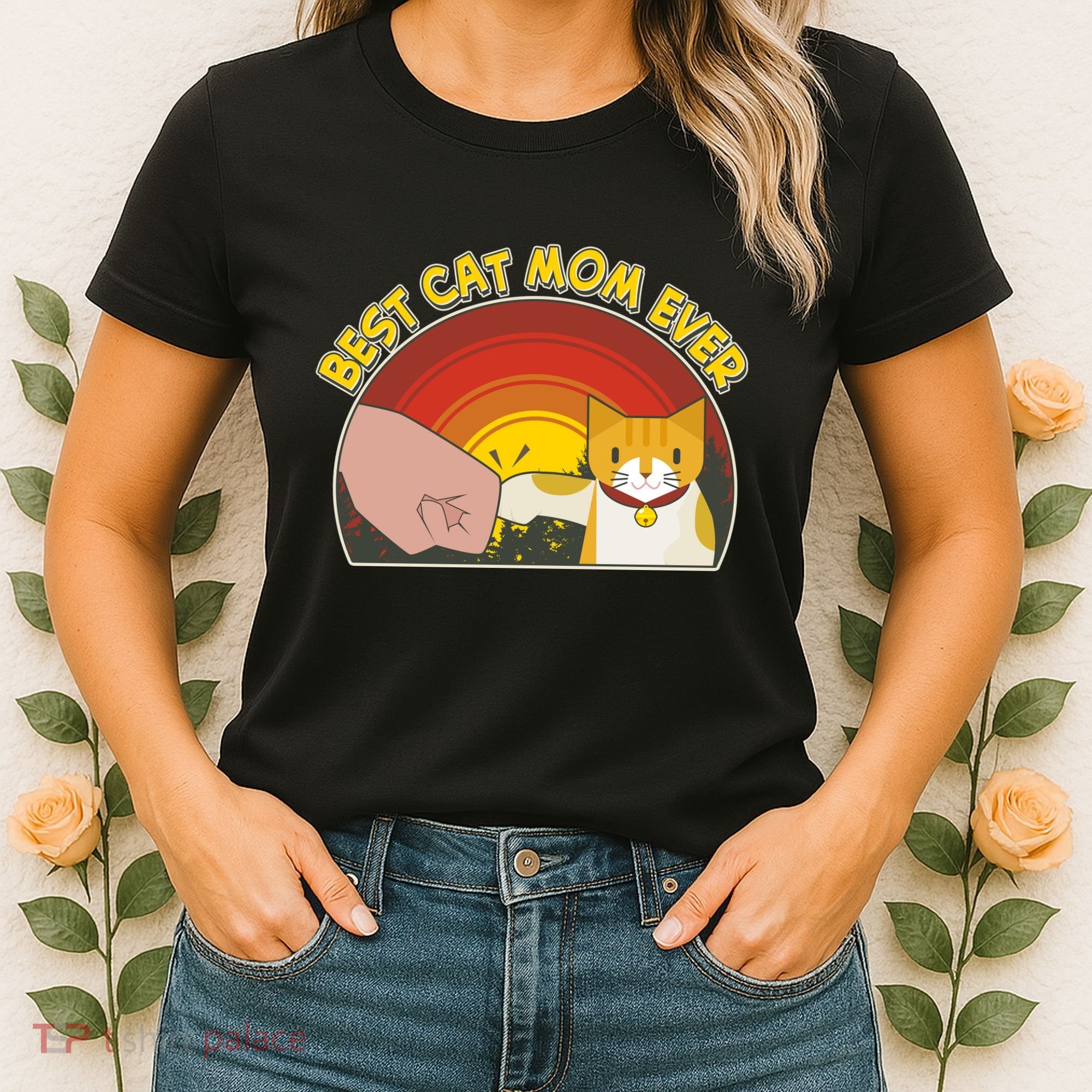 Retro Best Cat Mom Ever Women's T-Shirt