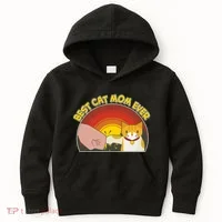 Retro Best Cat Mom Ever Kids Hoodie thumb 0