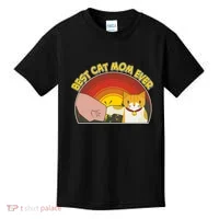 Retro Best Cat Mom Ever Kids T-Shirt thumb 0