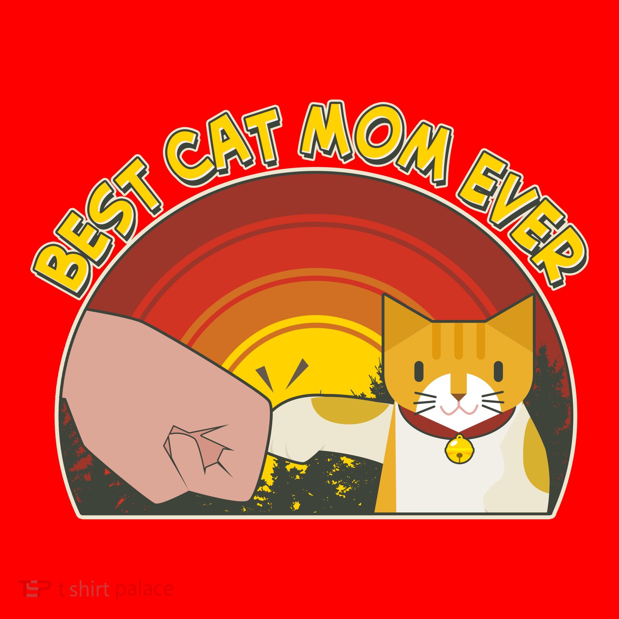 Retro Best Cat Mom Ever Santa Hat