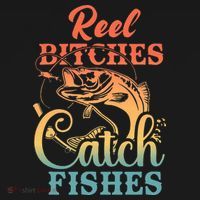 Reel Bitches Catch Fishes Funny Retro Fishing Women's Hoodie thumb 2