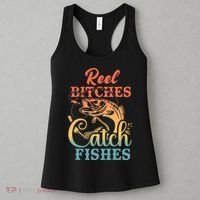 Reel Bitches Catch Fishes Funny Retro Fishing Women's Tank Top thumb 3