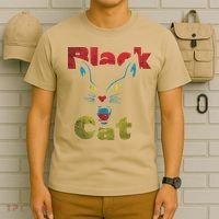 Retro Black Cat Retro Fireworks Vintage Halloween 70s T-Shirt thumb 6