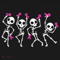 Ribbon Breast Cancer Awareness Skeleton Apron thumb 3