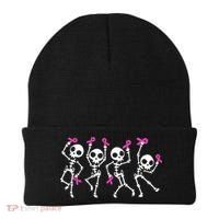 Ribbon Breast Cancer Awareness Skeleton Beanie thumb 0