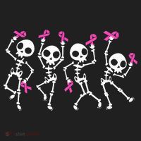Ribbon Breast Cancer Awareness Skeleton Beanie thumb 2