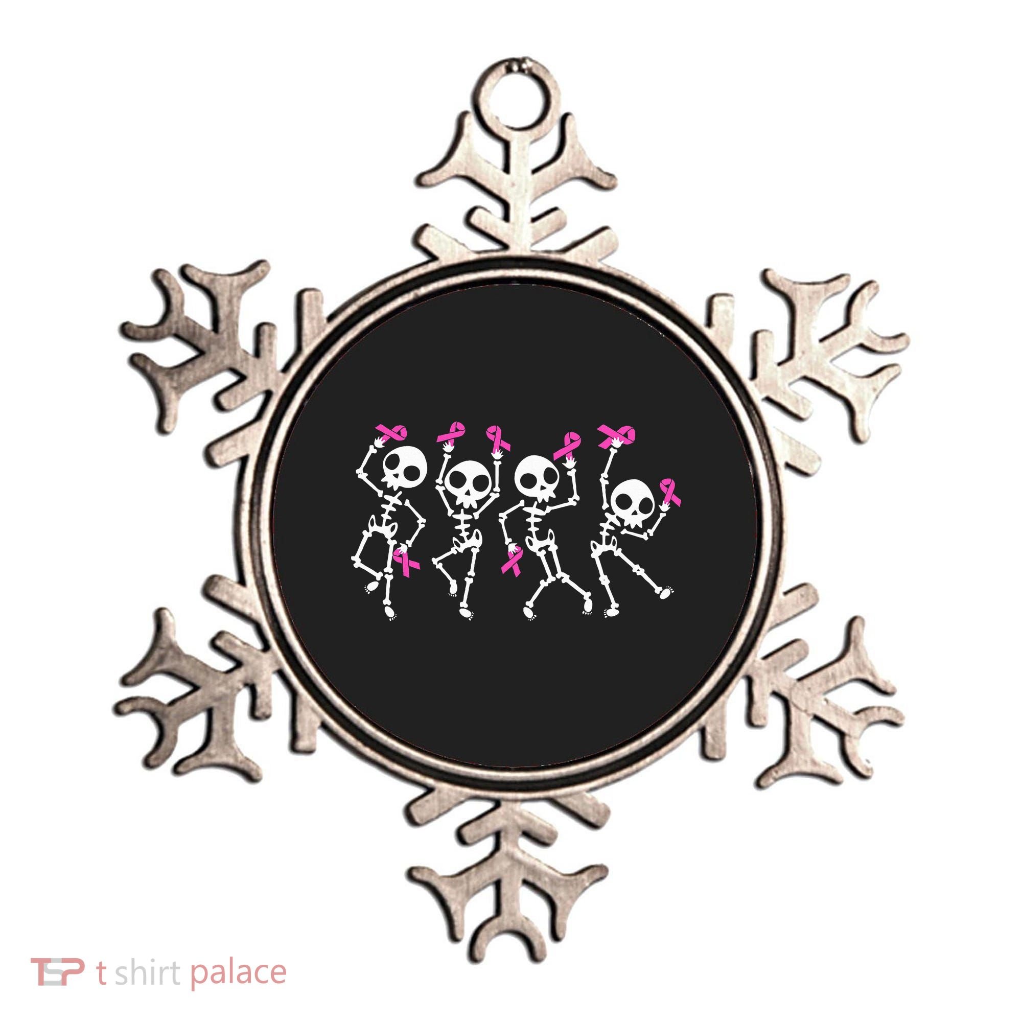 Ribbon Breast Cancer Awareness Skeleton Ornament
