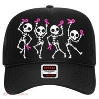 Ribbon Breast Cancer Awareness Skeleton Hat thumb 0