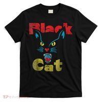 Retro Black Cat Retro Fireworks Vintage Halloween 70s T-Shirt thumb 0