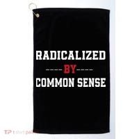 Radicalized By Common Sense Truth Logic And Free Thinkin Golf Towel thumb 0