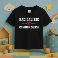 Radicalized By Common Sense Truth Logic And Free Thinkin Toddler T-Shirt thumb 3