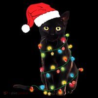 Retro Black Cat Christmas Light Funny Cat Coffee Mug thumb 5