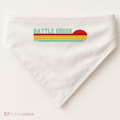 Retro Battle Creek Michigan USA-Made Doggie Bandana