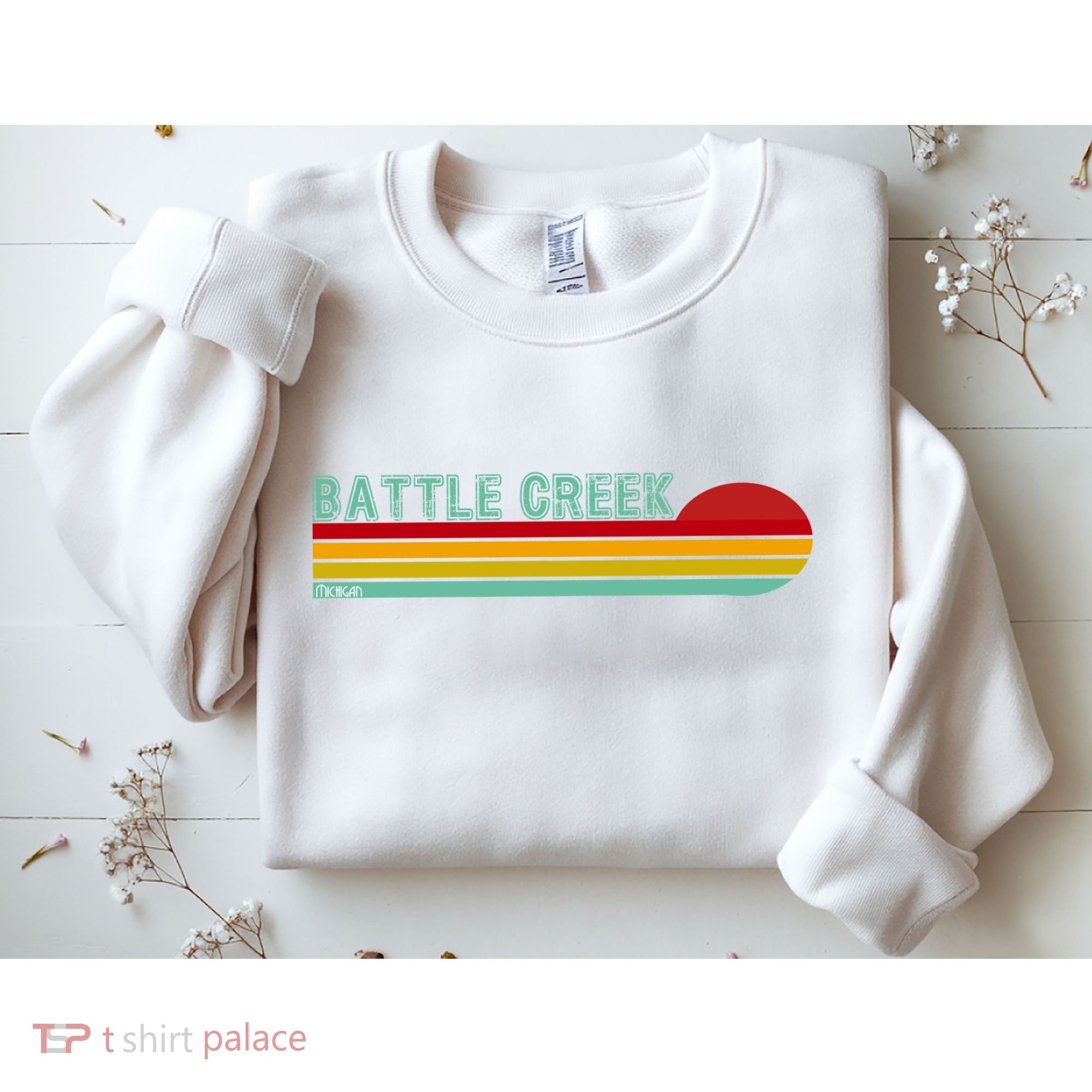 Retro Battle Creek Michigan Sweatshirt