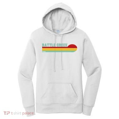 Retro Battle Creek Michigan Women's Hoodie