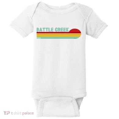 Retro Battle Creek Michigan Baby Bodysuit