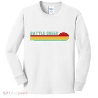 Retro Battle Creek Michigan Kids Long Sleeve Shirt thumb 0
