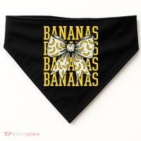 Retro Bananas Coquette Bow USA-Made Doggie Bandana thumb 0