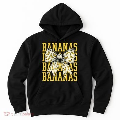 Retro Bananas Coquette Bow Hoodie
