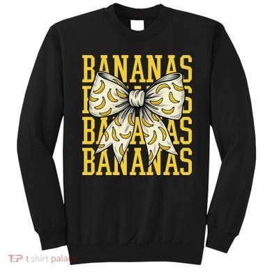 Retro Bananas Coquette Bow Sweatshirt