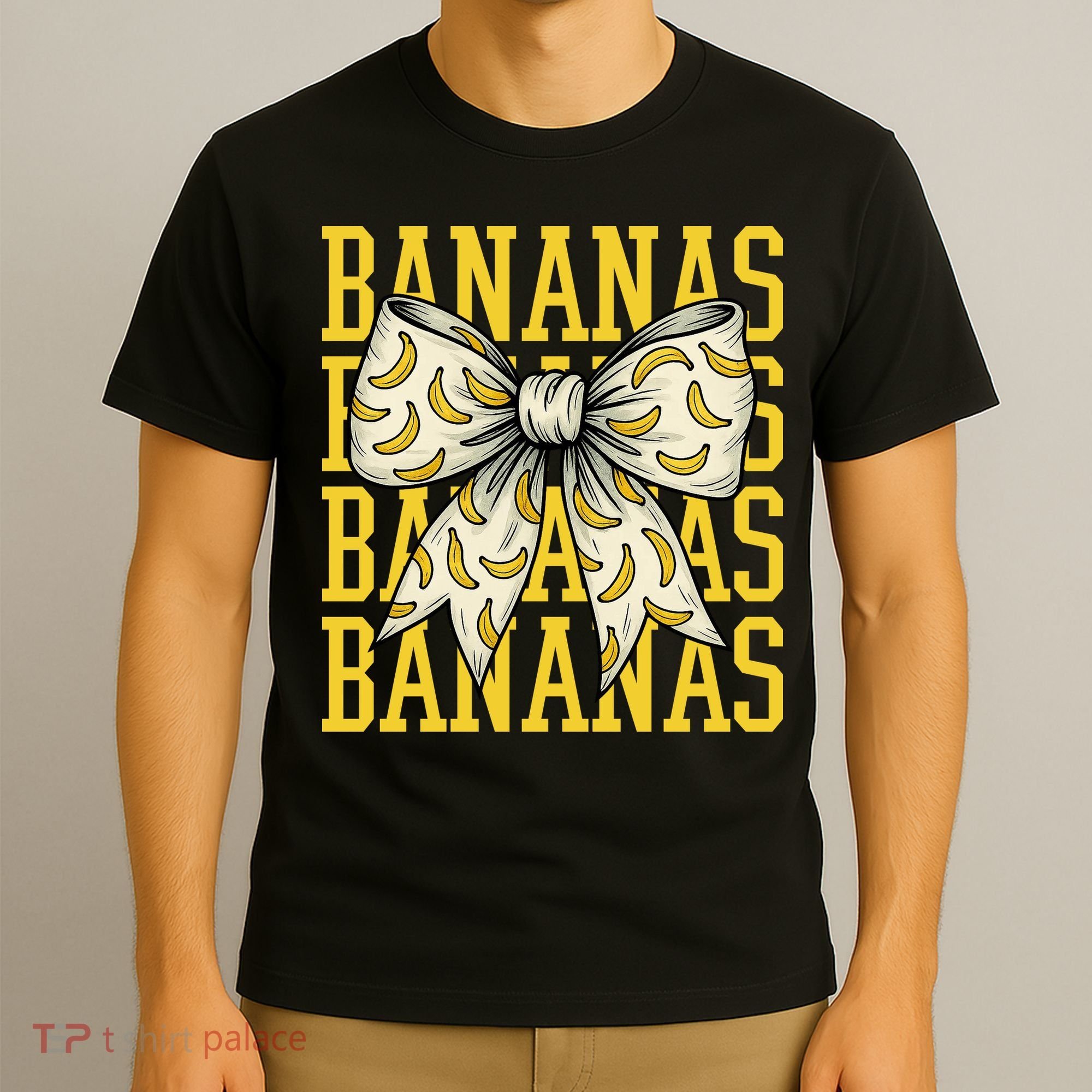 Retro Bananas Coquette Bow T-Shirt