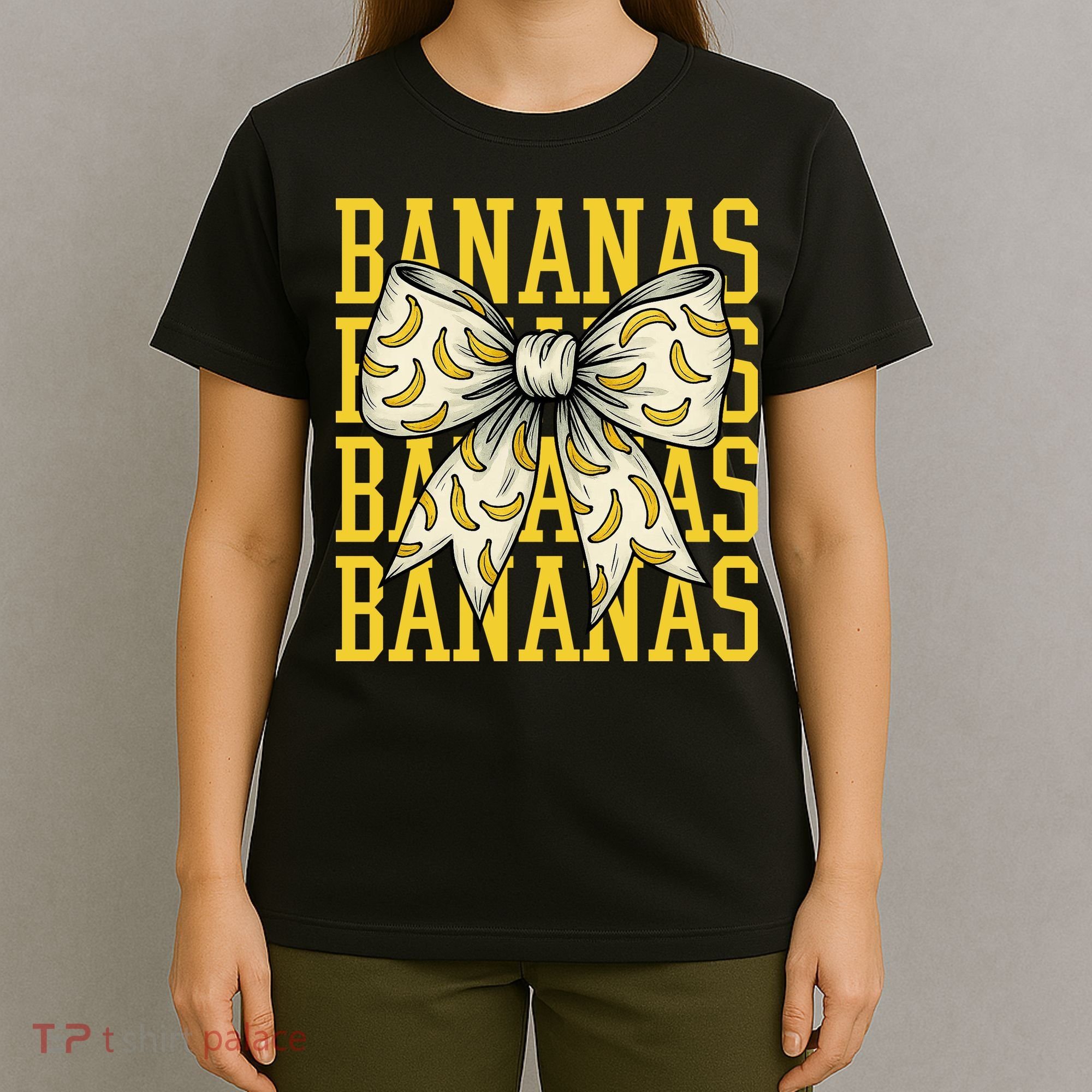 Retro Bananas Coquette Bow T-Shirt