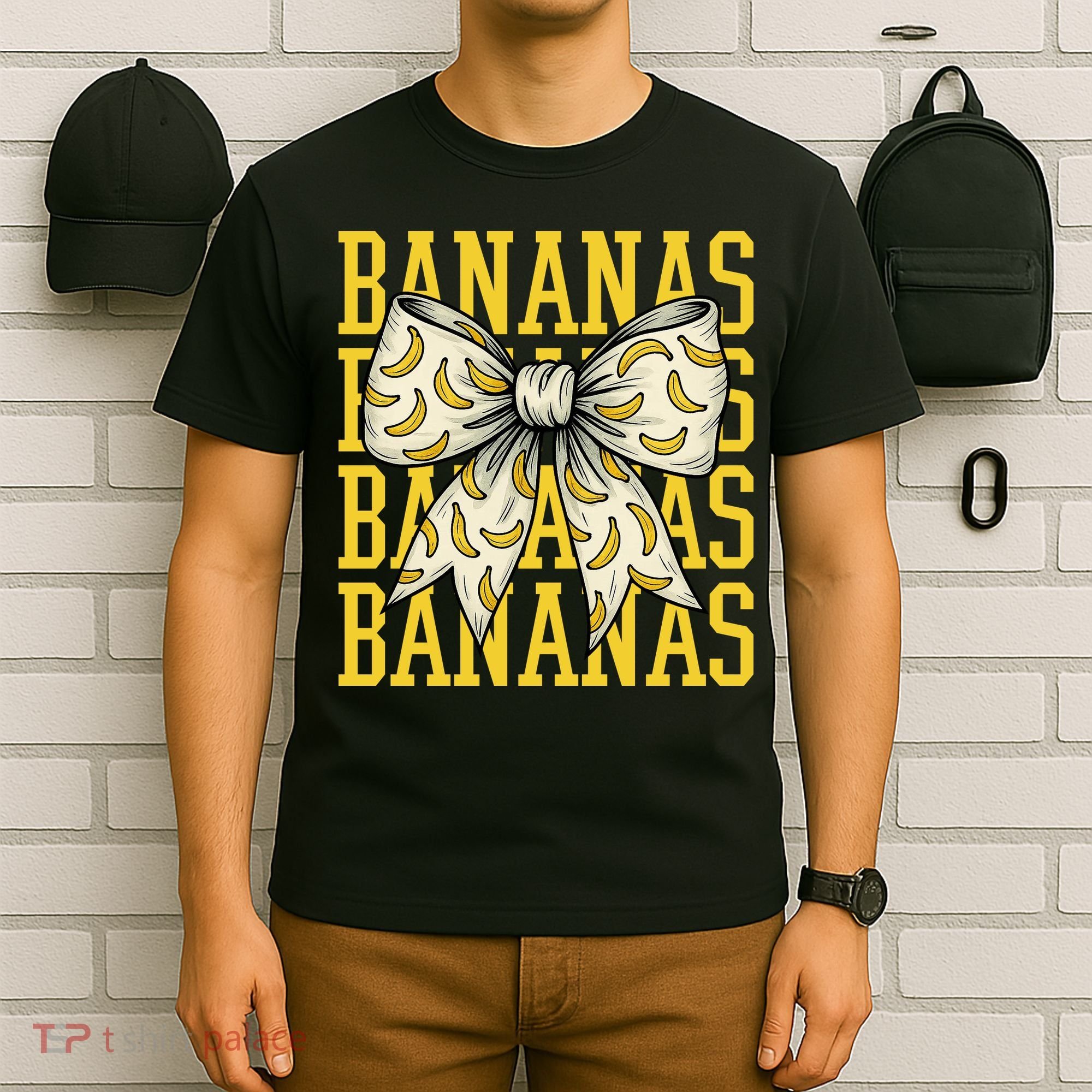 Retro Bananas Coquette Bow T-Shirt