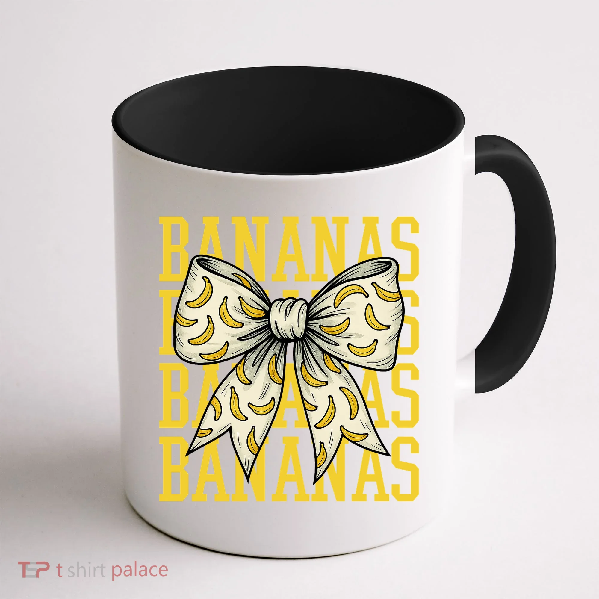 Retro Bananas Coquette Bow Coffee Mug