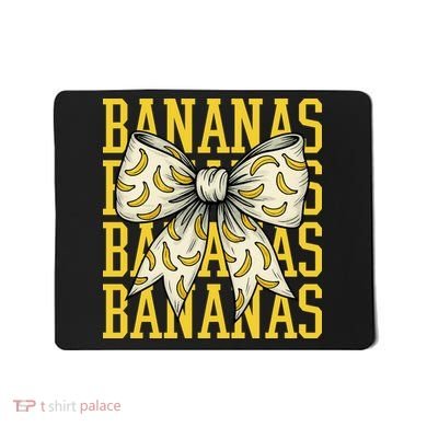 Retro Bananas Coquette Bow Mousepad