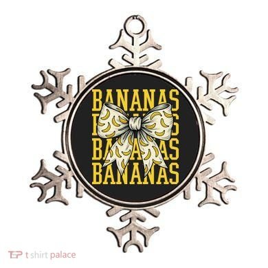 Retro Bananas Coquette Bow Ornament
