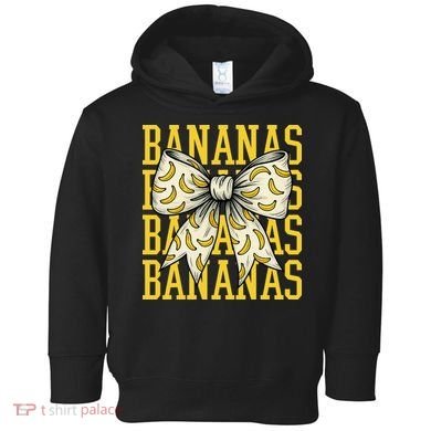 Retro Bananas Coquette Bow Toddler Hoodie