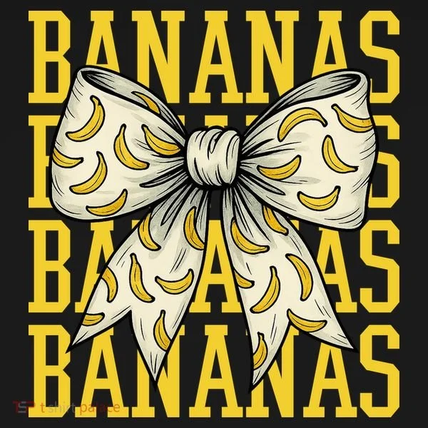Retro Bananas Coquette Bow Toddler Hoodie