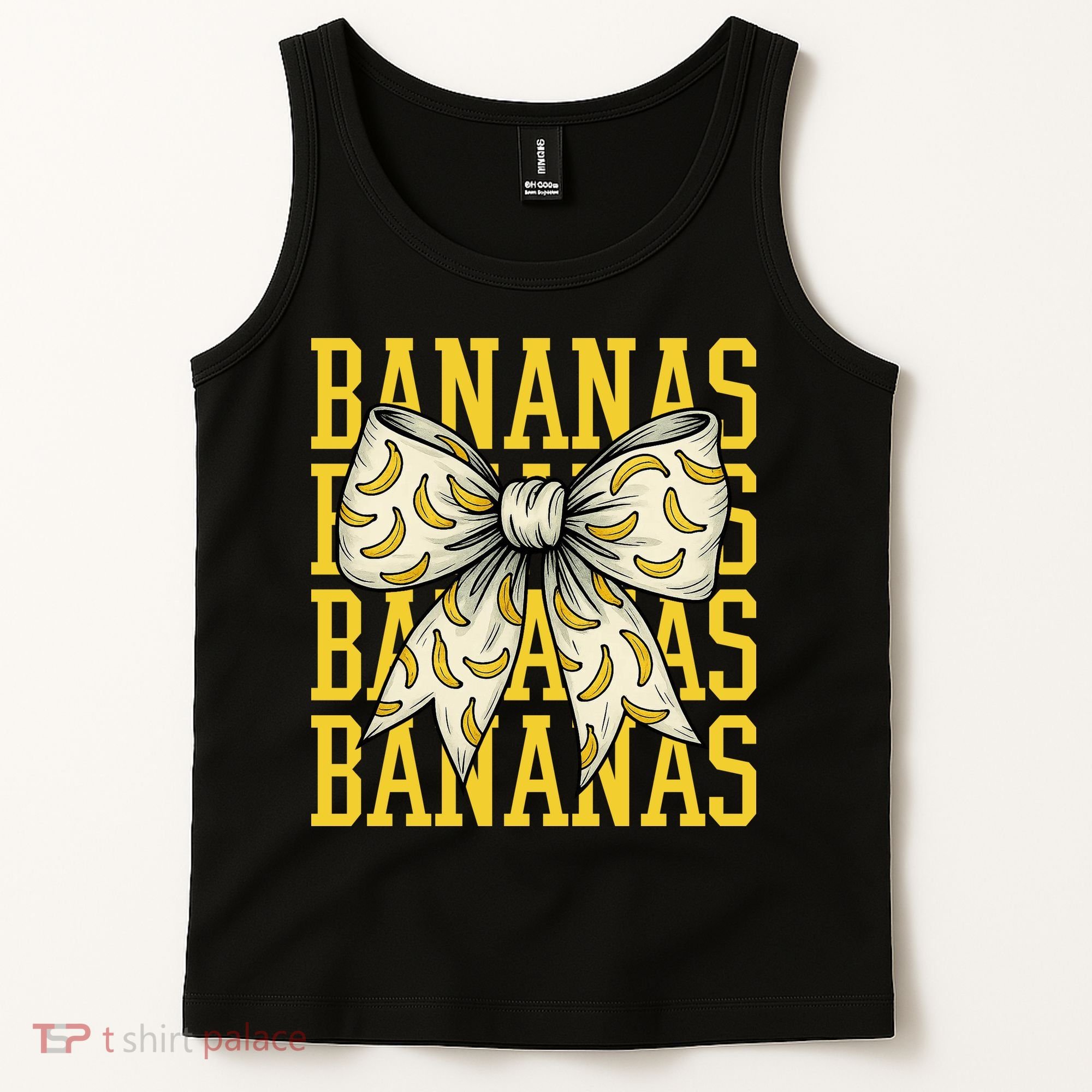 Retro Bananas Coquette Bow Tank Top