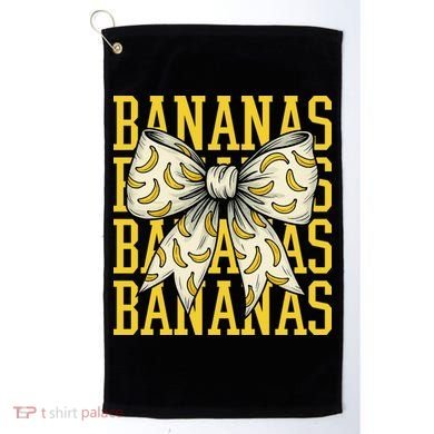Retro Bananas Coquette Bow Golf Towel