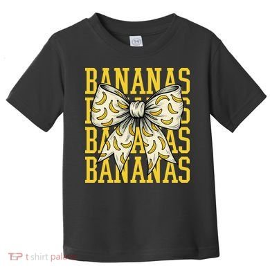 Retro Bananas Coquette Bow Toddler T-Shirt