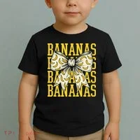 Retro Bananas Coquette Bow Toddler T-Shirt thumb 2