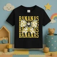 Retro Bananas Coquette Bow Toddler T-Shirt thumb 3